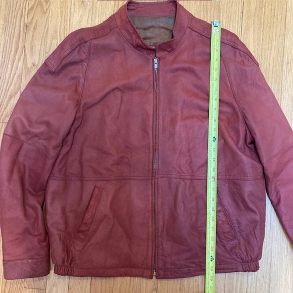 Vintage Cortefiel rust colored Leather jacket size XL - Picture 7 of 7